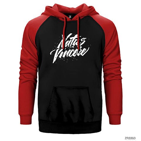 Natus Vincere Hand Writing Çift Renk Reglan Kol Sweatshirt / Hoodie