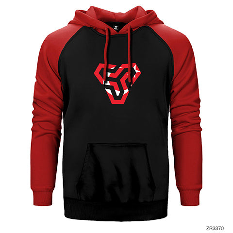 Space Soldiers Turkish Flag Çift Renk Reglan Kol Sweatshirt / Hoodie