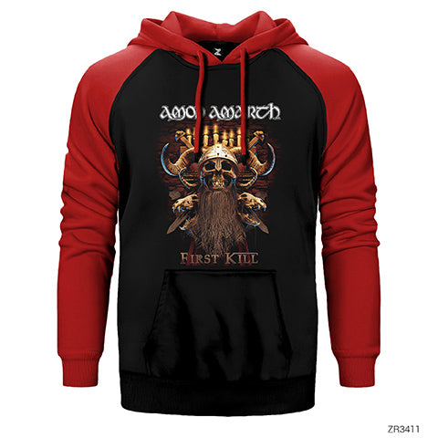 Amon Amarth First Kill Çift Renk Reglan Kol Sweatshirt / Hoodie
