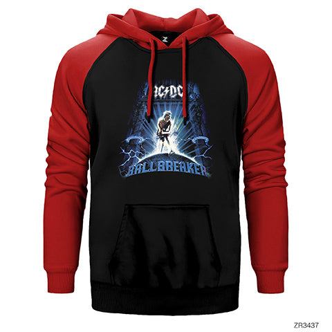 AC DC Ballbreaker Çift Renk Reglan Kol Sweatshirt / Hoodie