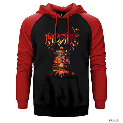 AC DC Bells Loughborough Çift Renk Reglan Kol Sweatshirt / Hoodie