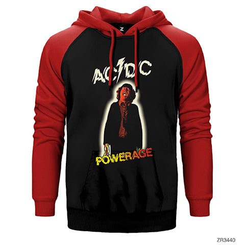 AC DC Powerage Çift Renk Reglan Kol Sweatshirt / Hoodie