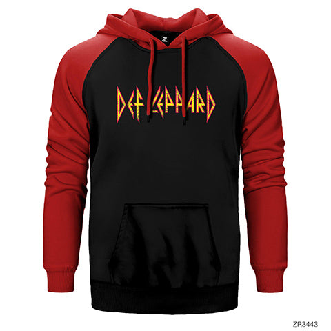 Def Leppard Çift Renk Reglan Kol Sweatshirt / Hoodie