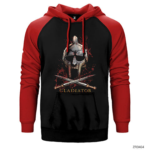 Gladiator Fight Çift Renk Reglan Kol Sweatshirt / Hoodie