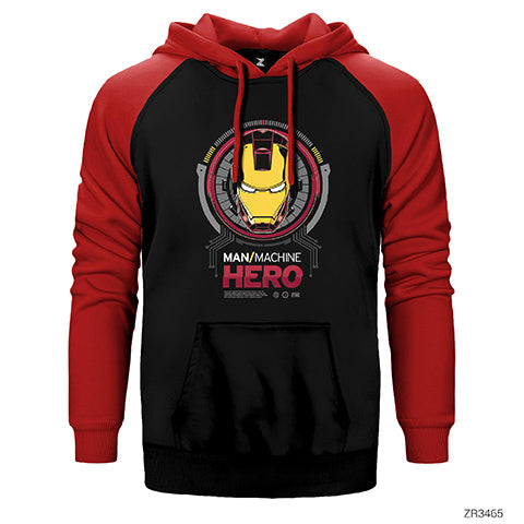 Iron Man The Invincible Çift Renk Reglan Kol Sweatshirt / Hoodie