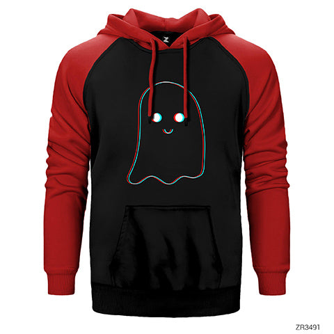 Hayalet Fokus Çift Renk Reglan Kol Sweatshirt / Hoodie