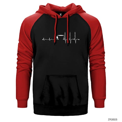 Sabah Kahvesi Çift Renk Reglan Kol Sweatshirt / Hoodie