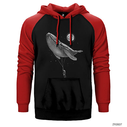 Balina Çift Renk Reglan Kol Sweatshirt / Hoodie