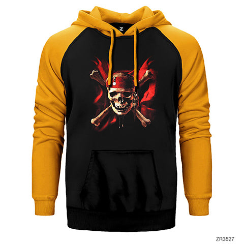 Korsan Dünyanın Sonu Çift Renk Reglan Kol Sweatshirt / Hoodie