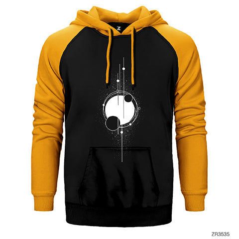 Solar Güneş Sistemi Çift Renk Reglan Kol Sweatshirt / Hoodie