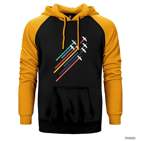 Sorti Çift Renk Reglan Kol Sweatshirt / Hoodie