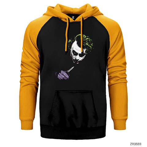 Knife Joker Çift Renk Reglan Kol Sweatshirt / Hoodie