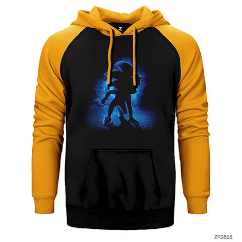 Sonic the Hedgehog Çift Renk Reglan Kol Sweatshirt / Hoodie
