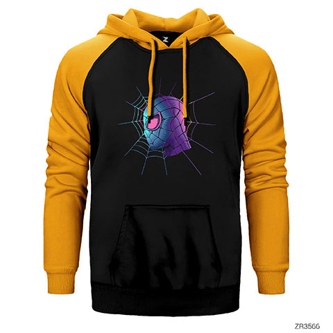Spiderman Spider Web Çift Renk Reglan Kol Sweatshirt / Hoodie