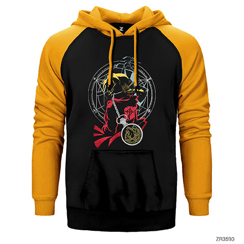 Fullmetal Alchemist Çift Renk Reglan Kol Sweatshirt / Hoodie