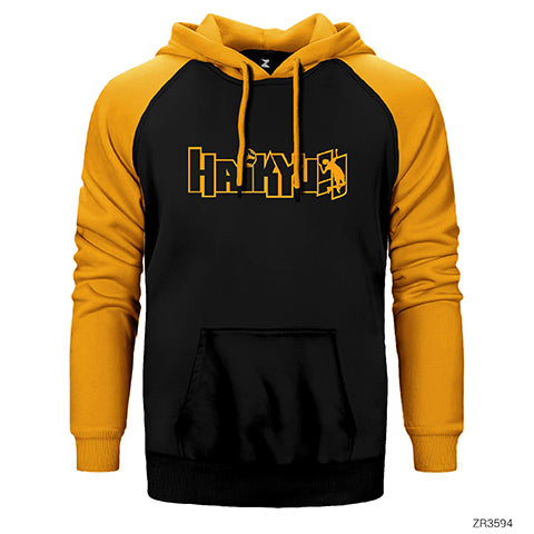Haikyu Çift Renk Reglan Kol Sweatshirt / Hoodie