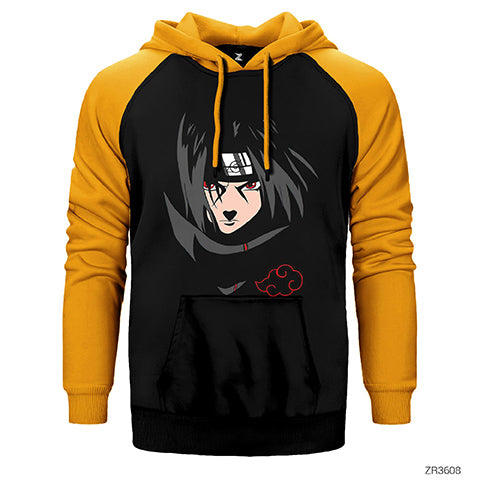 Naruto Uchiha İtachi Çift Renk Reglan Kol Sweatshirt / Hoodie