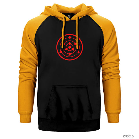 Rinne Sharingan Çift Renk Reglan Kol Sweatshirt / Hoodie
