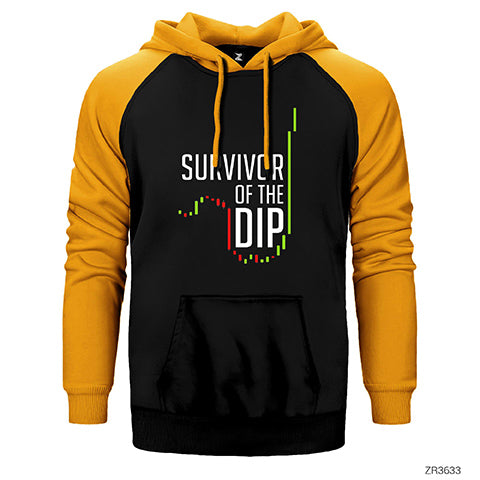 Kripto Para Survivor of Deep Çift Renk Reglan Kol Sweatshirt / Hoodie