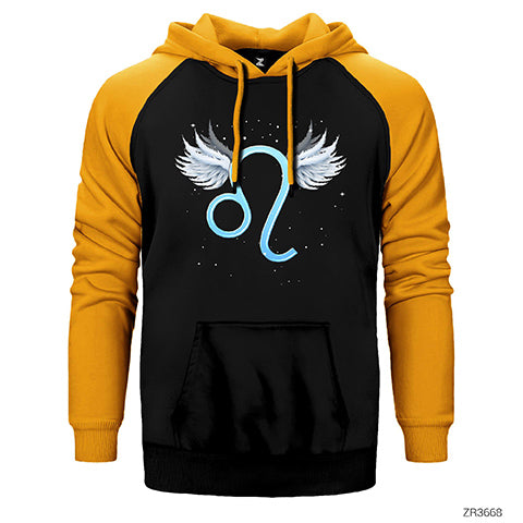 Aslan Burcu İkon Çift Renk Reglan Kol Sweatshirt / Hoodie