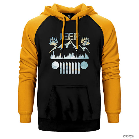 Jeep Forest Çift Renk Reglan Kol Sweatshirt / Hoodie