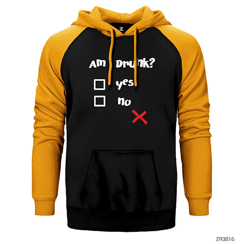 I'm I Drunk Çift Renk Reglan Kol Sweatshirt / Hoodie