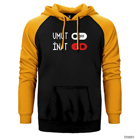 Umut ve İnat Çift Renk Reglan Kol Sweatshirt / Hoodie