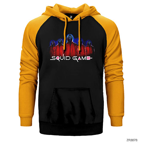 Squid Game Staff Team 2 Çift Renk Reglan Kol Sweatshirt / Hoodie