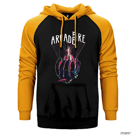 Arcade Fire Hand Çift Renk Reglan Kol Sweatshirt / Hoodie
