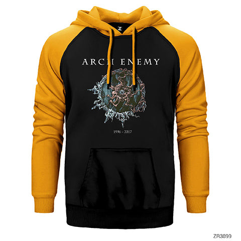 Arch Enemy 1996 2017 Çift Renk Reglan Kol Sweatshirt / Hoodie