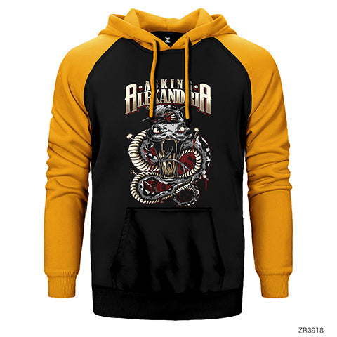 Asking Alexandria Snake Çift Renk Reglan Kol Sweatshirt / Hoodie