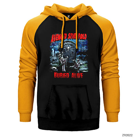 Avenged Sevenfold Buried Alive Çift Renk Reglan Kol Sweatshirt / Hoodie