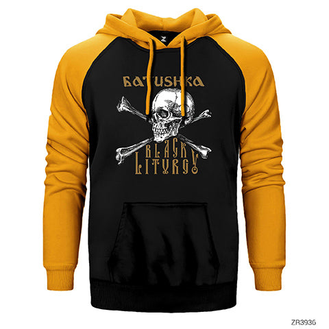 Batushka Black Liturgy Çift Renk Reglan Kol Sweatshirt / Hoodie