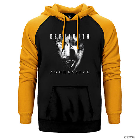 Beartooth Aggressive Album Çift Renk Reglan Kol Sweatshirt / Hoodie