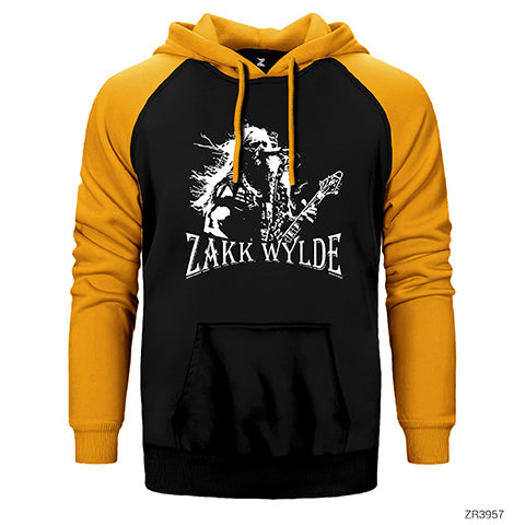Black Label Society Zakk Wylde Star Çift Renk Reglan Kol Sweatshirt / Hoodie
