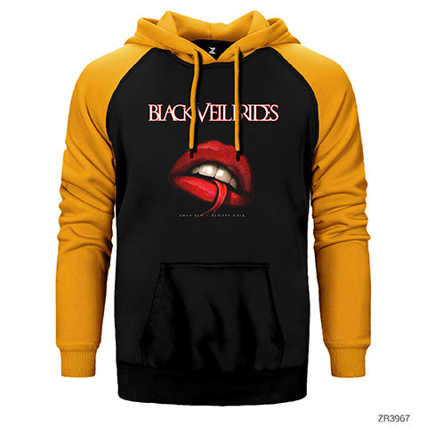 Black Veil Brides Love ist Always Fair Çift Renk Reglan Kol Sweatshirt / Hoodie