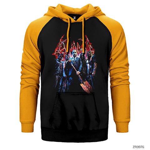 Bloodbath Group Çift Renk Reglan Kol Sweatshirt / Hoodie