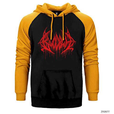 Bloodbath Logo Red Çift Renk Reglan Kol Sweatshirt / Hoodie