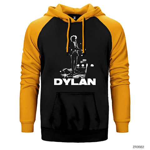 Bob Dylan Concert Çift Renk Reglan Kol Sweatshirt / Hoodie