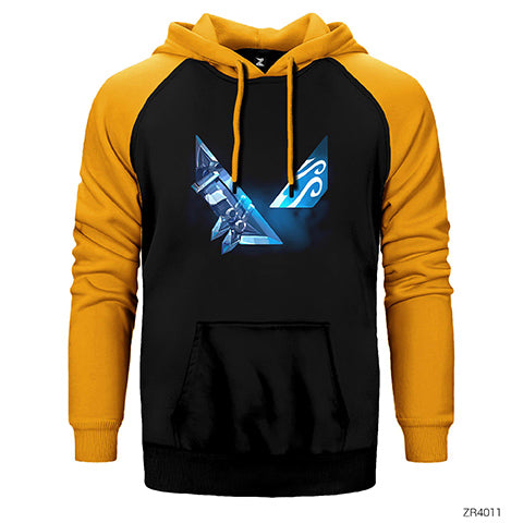 Valorant Jett Logo Çift Renk Reglan Kol Sweatshirt / Hoodie