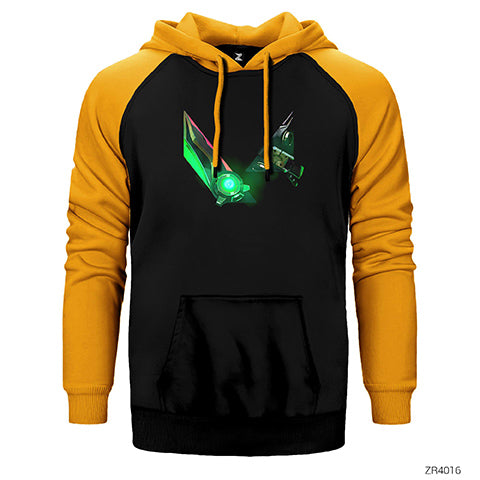 Valorant Viper Logo Çift Renk Reglan Kol Sweatshirt / Hoodie