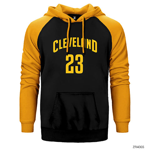Cleveland 23 Çift Renk Reglan Kol Sweatshirt / Hoodie