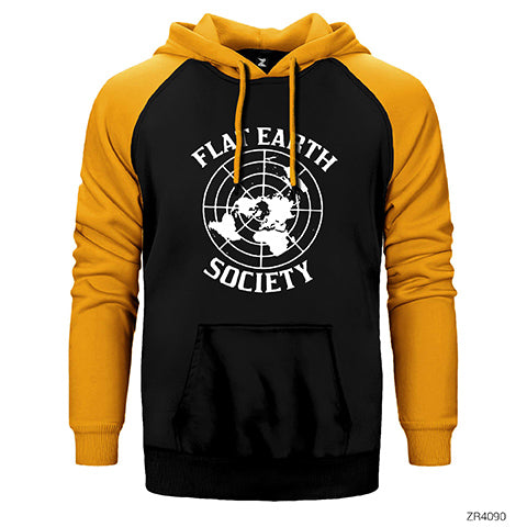 Flat Eart Socıety Çift Renk Reglan Kol Sweatshirt / Hoodie