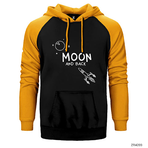 Moon And Back Çift Renk Reglan Kol Sweatshirt / Hoodie