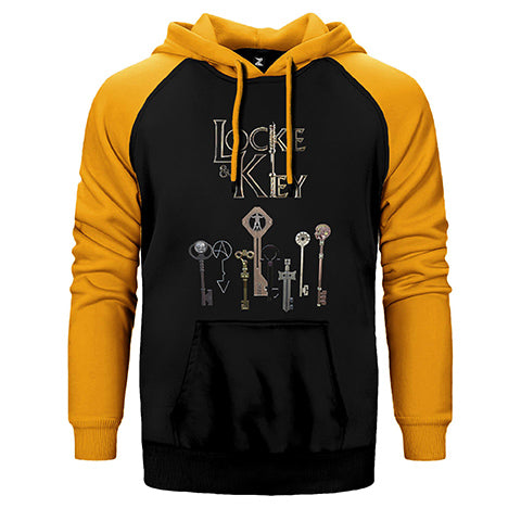 Locke Key Keys Çift Renk Reglan Kol Sweatshirt / Hoodie