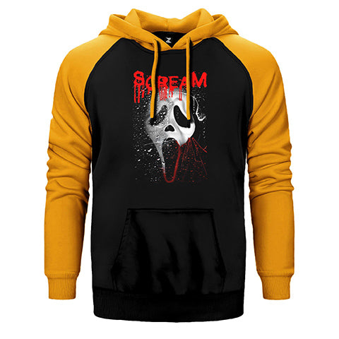 Scream Drop Çift Renk Reglan Kol Sweatshirt / Hoodie