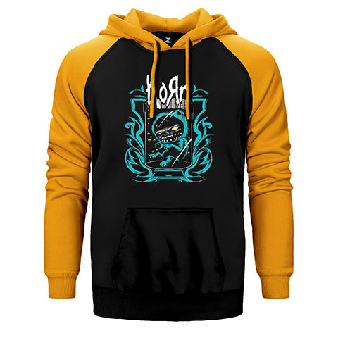 Korn Blue Monster Çift Renk Reglan Kol Sweatshirt / Hoodie