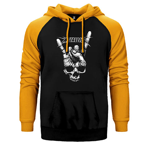 Metallica Rock'n Roll Çift Renk Reglan Kol Sweatshirt / Hoodie