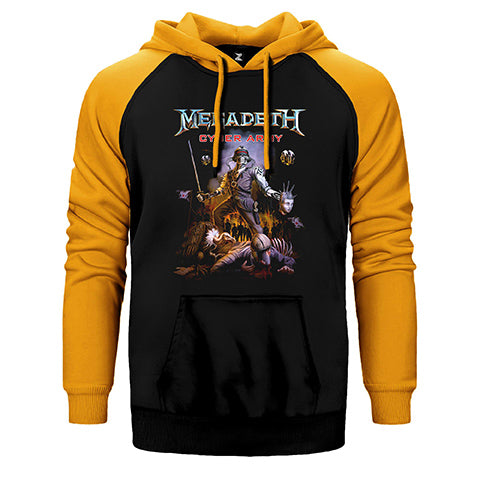 Megadeth Cyber Army Çift Renk Reglan Kol Sweatshirt / Hoodie