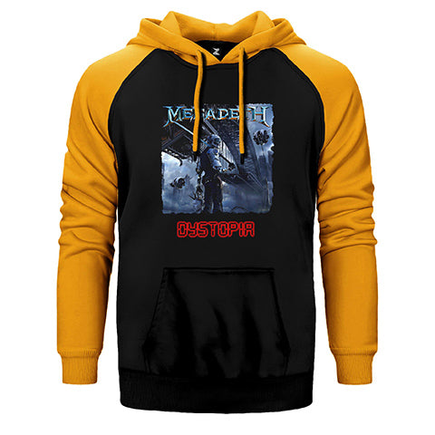 Megadeth Dystopia Çift Renk Reglan Kol Sweatshirt / Hoodie